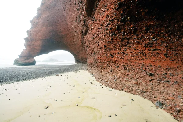 Spiaggia di Legzira, Marocco, Africa — Foto Stock