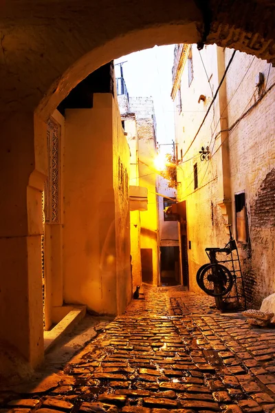 Cena de rua em Meknes, Marrocos, África — Fotografia de Stock