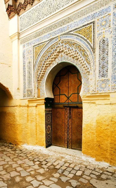 Cena de rua em Meknes, Marrocos, África — Fotografia de Stock