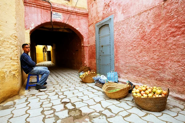 Street scene in Meknes, Morocco, Africa — Stock Photo, Image