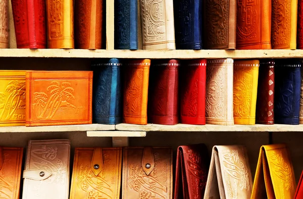Leather moroccan wallets — Stock Photo, Image