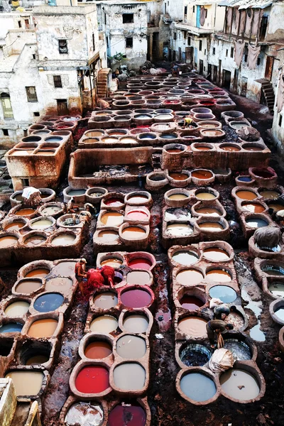 Curtidurías de Fez, Marruecos, África — Foto de Stock