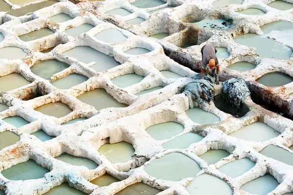 Tanneries of Fes, Morocco, Africa — Stock Photo, Image