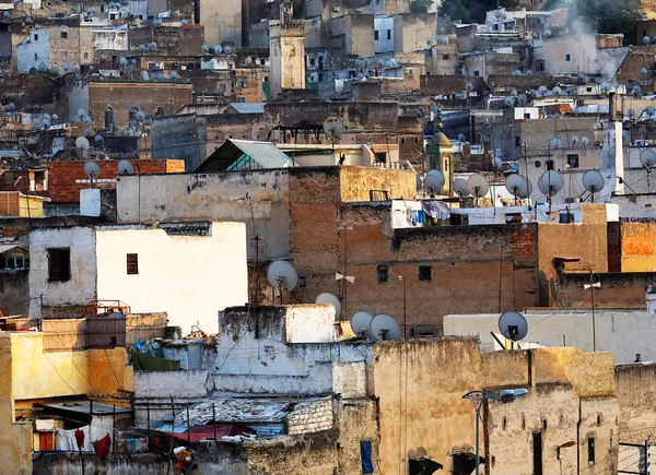 Arkitekturen av gamla medina fes el-bali, Marocko, Afrika — Stockfoto