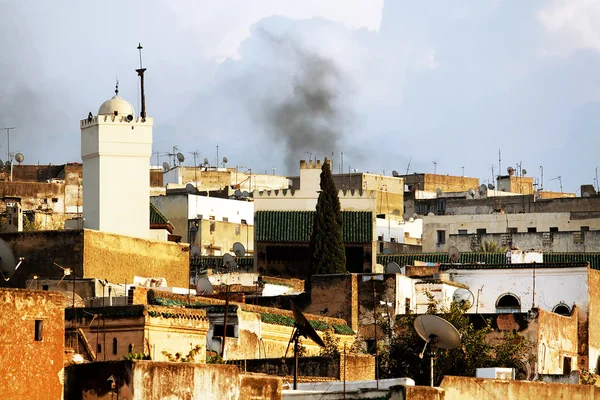 Arkitekturen av gamla medina fes el-bali, Marocko, Afrika — Stockfoto