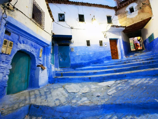 Detalhe arquitetônico em Chefchaouen, Marrocos, África — Fotografia de Stock