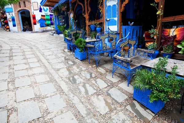 Архитектурные детали в Chefchaouen, Morocco, Africa — стоковое фото