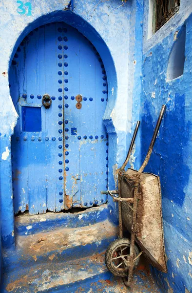 Detalle arquitectónico en Chefchaouen, Marruecos, África — Foto de Stock