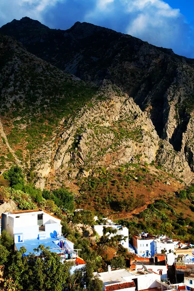 Αρχιτεκτονικές λεπτομέρειες της chefchaouen, Μαρόκο, Αφρική — Φωτογραφία Αρχείου