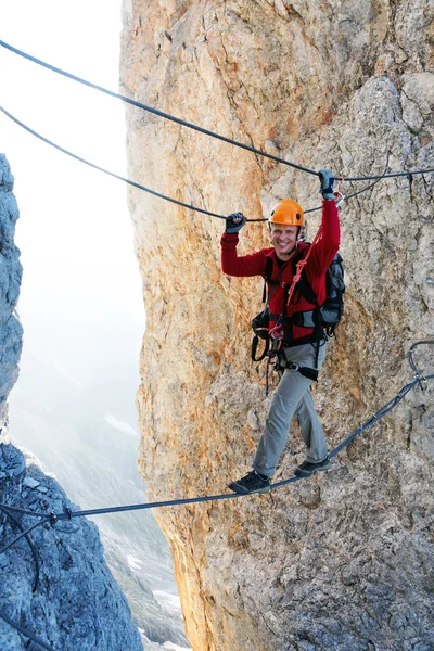 Alpinista en la ruta Koenigsjodler, Austria —  Fotos de Stock