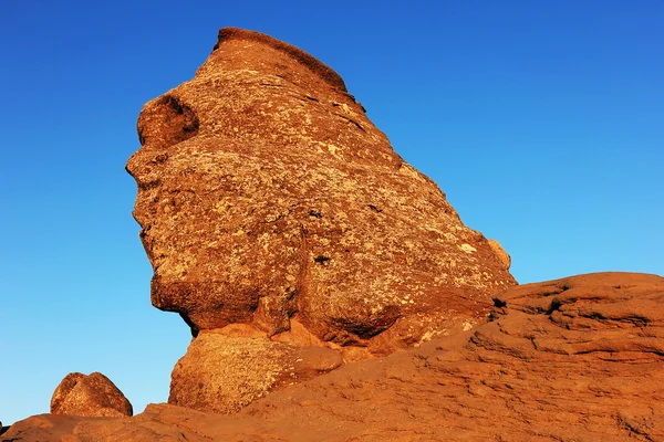 Romanian Sphinx, geological phenomenon formed through erosion in Bucegi Mountains — Stock Photo, Image