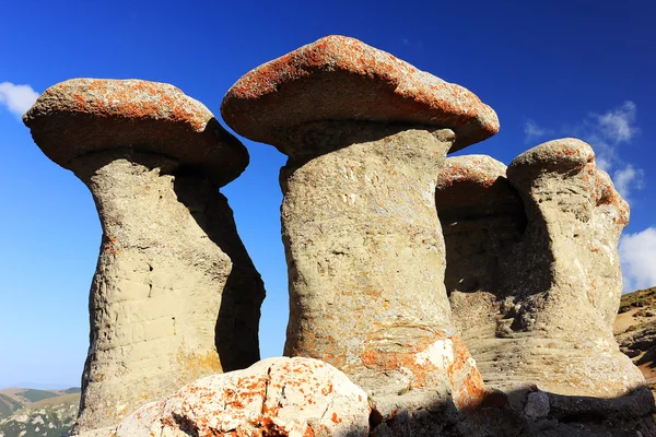 Babele - Geomorphologic rocky structures landmark in Bucegi Mountains, Romania, Europe — Stock Photo, Image
