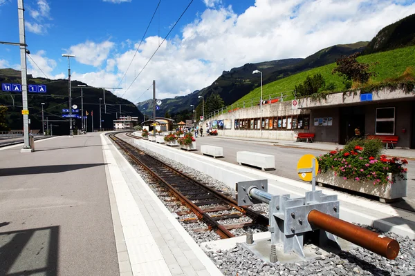 Jungfrau bahn içinde kleine scheidegg railwaystation, İsviçre — Stok fotoğraf