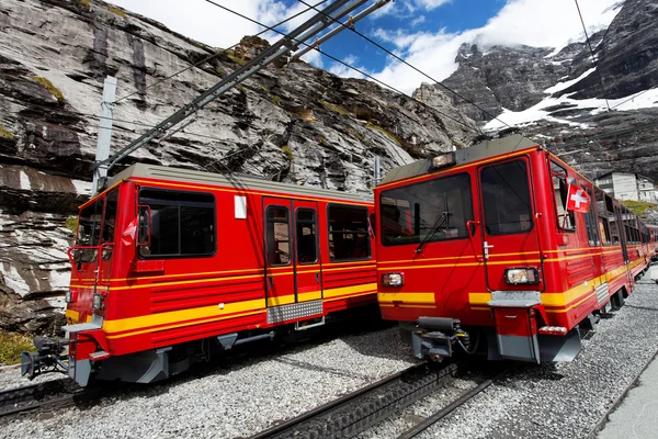 Jungfrau bahn içinde kleine scheidegg railwaystation, İsviçre — Stok fotoğraf