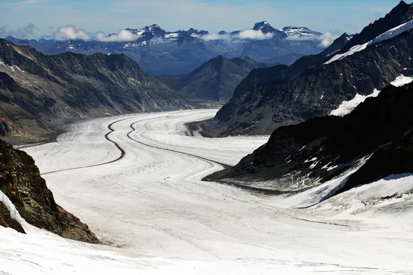 Aletsch льодовик, Berner Oberland (Швейцарія) — стокове фото