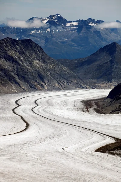 Glaciären Aletsch, berner oberland, Schweiz — Stockfoto