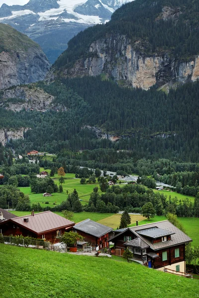 Grindelwald Village and Eiger Peak, Switzerland — Stock Photo, Image