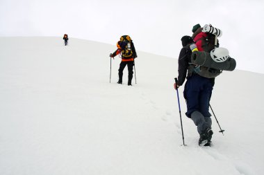 Alp fagaras dağlar, Transilvanya, Romanya'da trekking