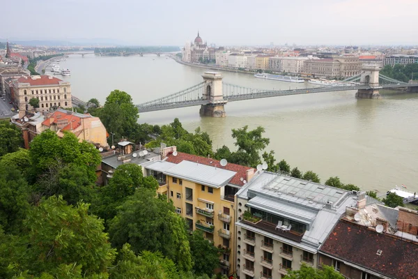 Dunaj v Budapešti, Maďarsko, Evropa — Stock fotografie