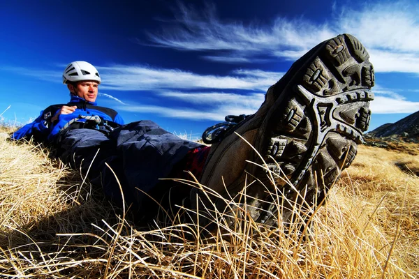 Resting after climbing — Stock Photo, Image