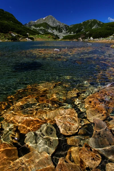 Alpské jezero v národní park retezat, Rumunsko — Stock fotografie