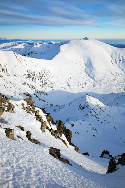 Paysage hivernal dans le parc national Retezat, Roumanie — Photo