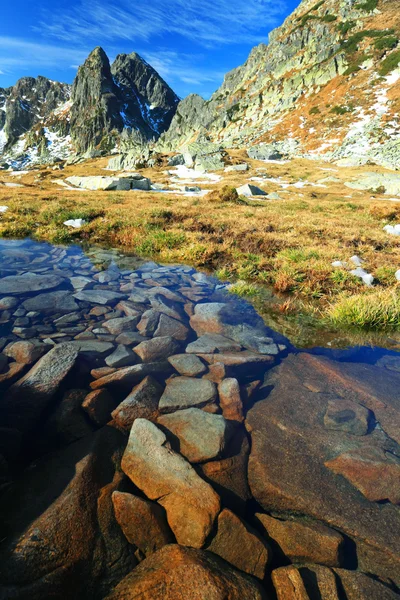 Alpská krajina v národní park retezat, Rumunsko — Stock fotografie
