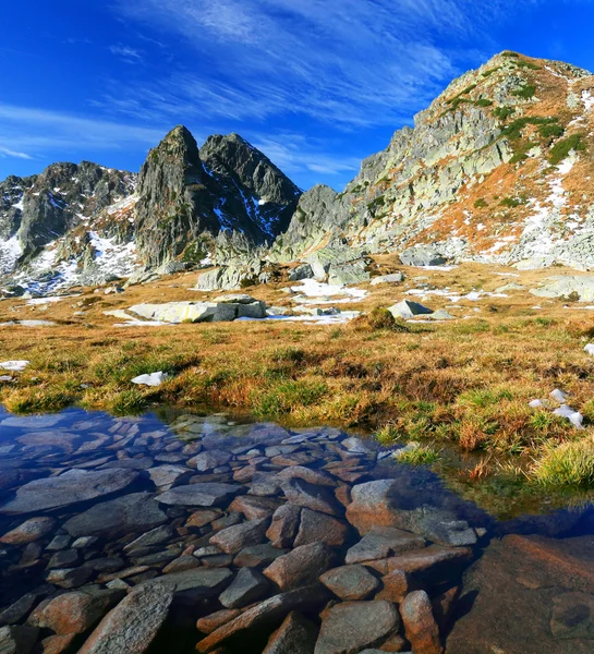 Alpská krajina v národní park retezat, Rumunsko — Stock fotografie