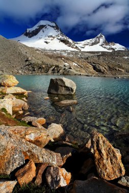 dağ manzarası gran paradiso Milli Park, İtalya