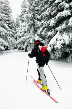 Tur kayağı kış koşullarında
