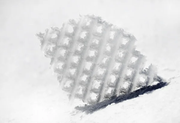 Icy snow pattern as background — Stock Photo, Image