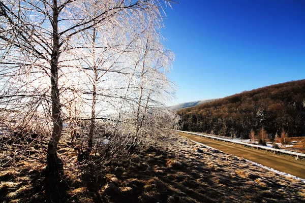 Paisaje invernal abstracto en las montañas de los Cárpatos —  Fotos de Stock
