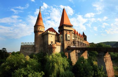 Corvinesti Castle, Hunedoara, Romania, Europe clipart