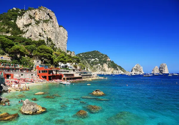 Marina Piccola en la isla de Capri — Foto de Stock