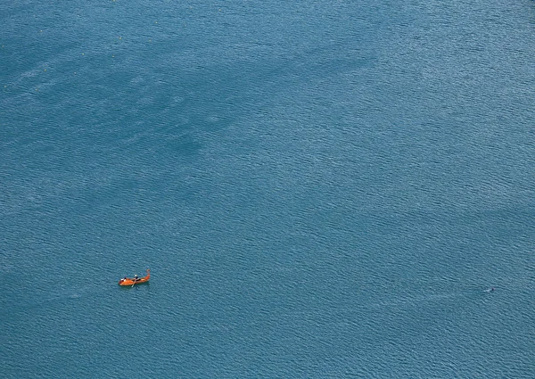 Boat on Bled Lake — Stock Photo, Image