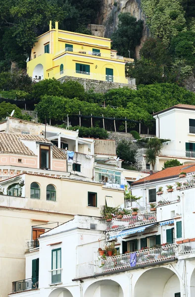 Západ slunce světlo v amalfi, Itálie, Evropa — Stock fotografie