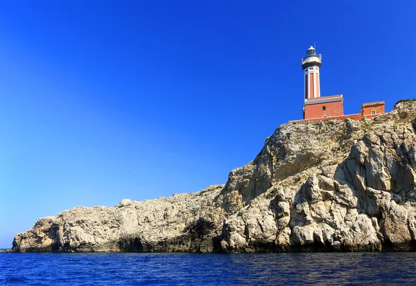 Leuchtturm der Insel Capri, Italien, Europa — Stockfoto