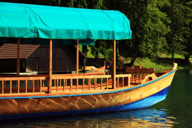 Teknede lake bled, Slovenya, Avrupa