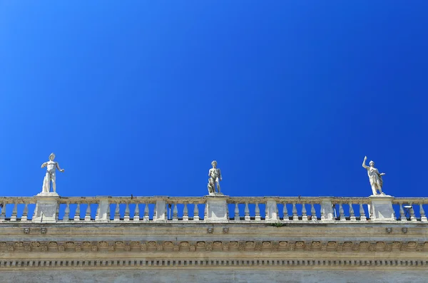 Architektonický detail v piazza del campidoglio, Řím — Stock fotografie