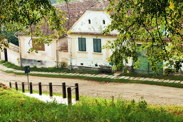 Architectonische details in sighisoara middeleeuwse stad, Transsylvanië — Stockfoto