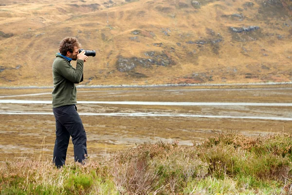 Fotógrafo na Ilha de Skye — Fotografia de Stock
