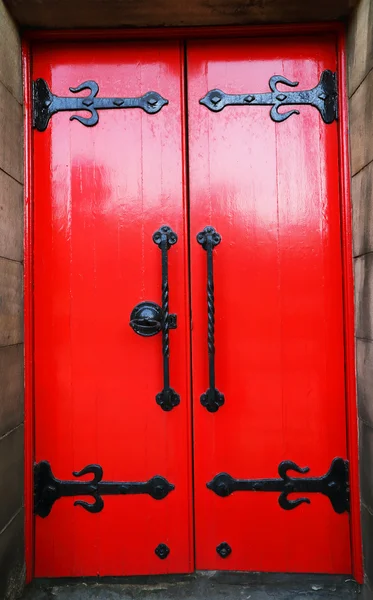 Porta tradicional velha em Edimburgo — Fotografia de Stock