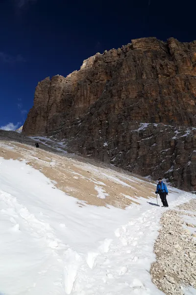 Trekking kış — Stok fotoğraf