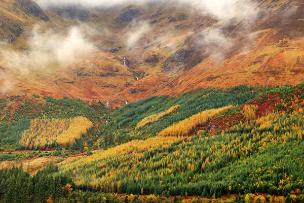 El paisaje de otoño de montaña — Foto de Stock