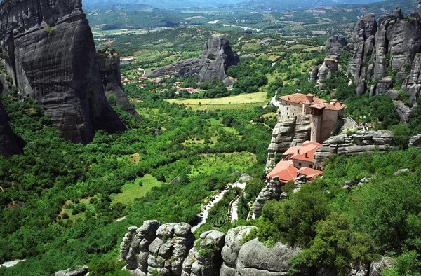 O Santo Mosteiro de Rousanou / Santa Bárbara — Fotografia de Stock