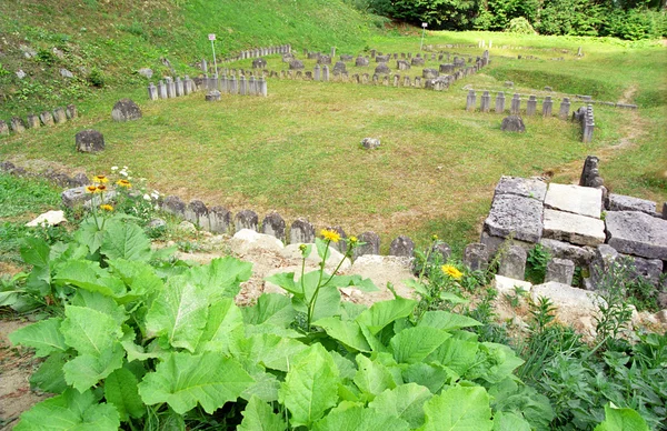 Sarmizegetusa Regia ruiny, archeologické naleziště, Rumunsko — Stock fotografie