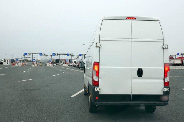 Cars waiting at teh Nadlac frontier, Romania, Europe