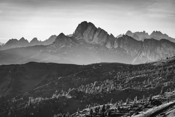 Scenic Landschap Van Gusela Giau Pass Passo Giau 2236M Bergpas — Stockfoto