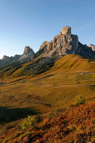 Gusela Nın Giau Geçidi Ndeki Manzarası Veya Passo Giau 2236 — Stok fotoğraf