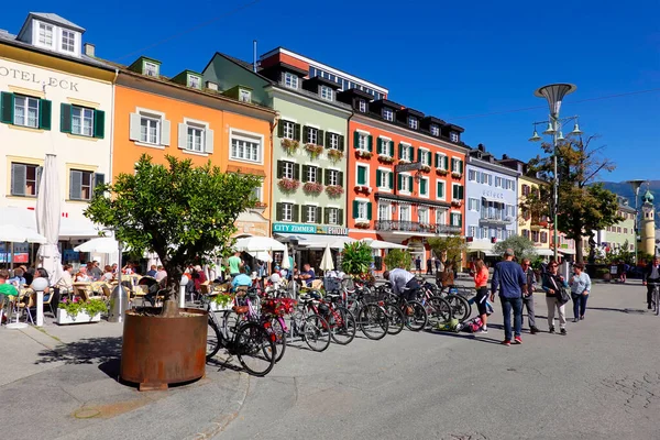 Arquitetura Lienz Áustria Lienz Uma Cidade Áustria Localizada Estado Tirol — Fotografia de Stock